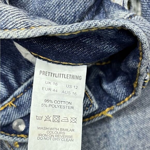 Pretty little things Tall mid wash split hem jeans sz 12 Tall - Picture 5 of 10